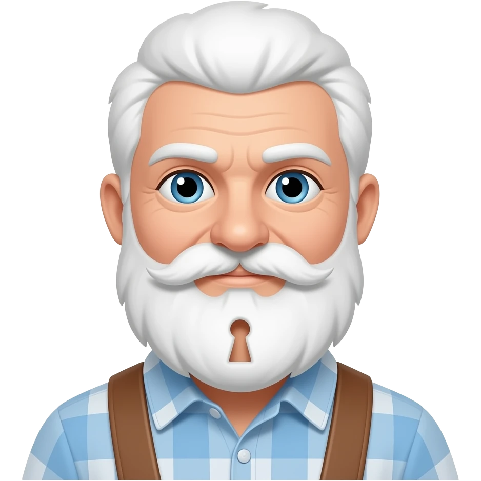 profesor blanco con barba tipo candado emoji