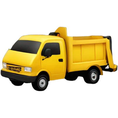 Yellow junk removal truck emoji