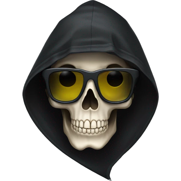 skull with black hood and fpv glasses emoji