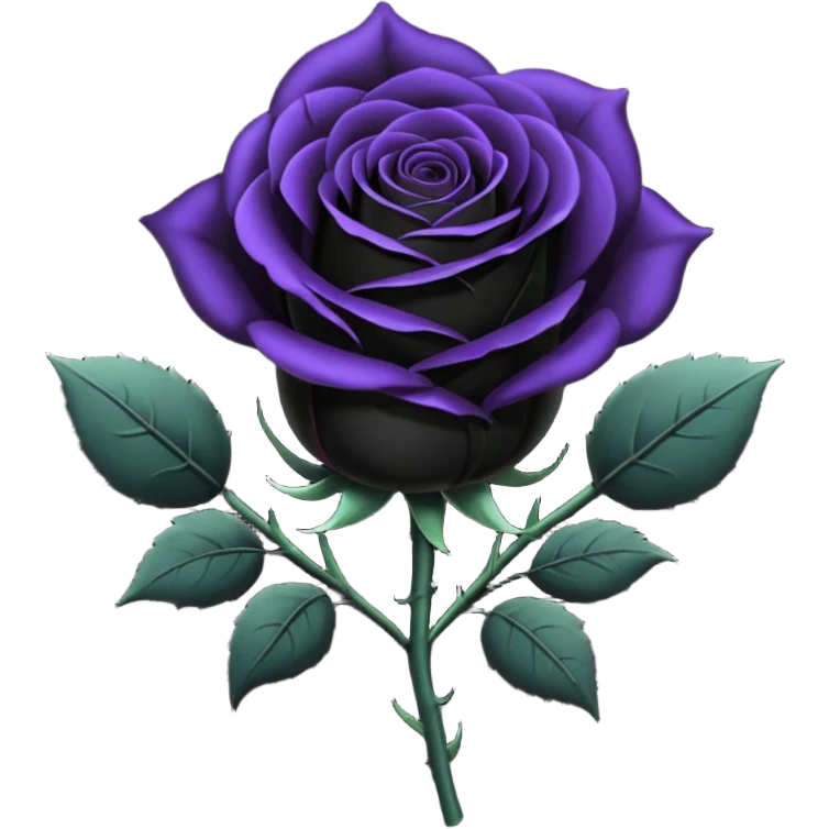 goth black rose bouquet emoji