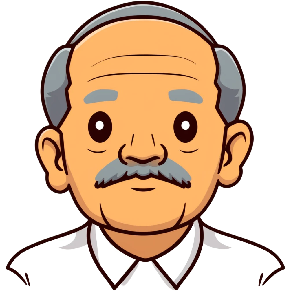 abuelo con ojos marrones emoji