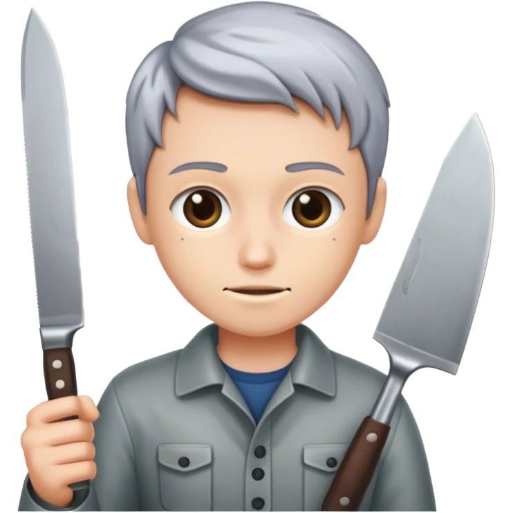 chick holding knive emoji