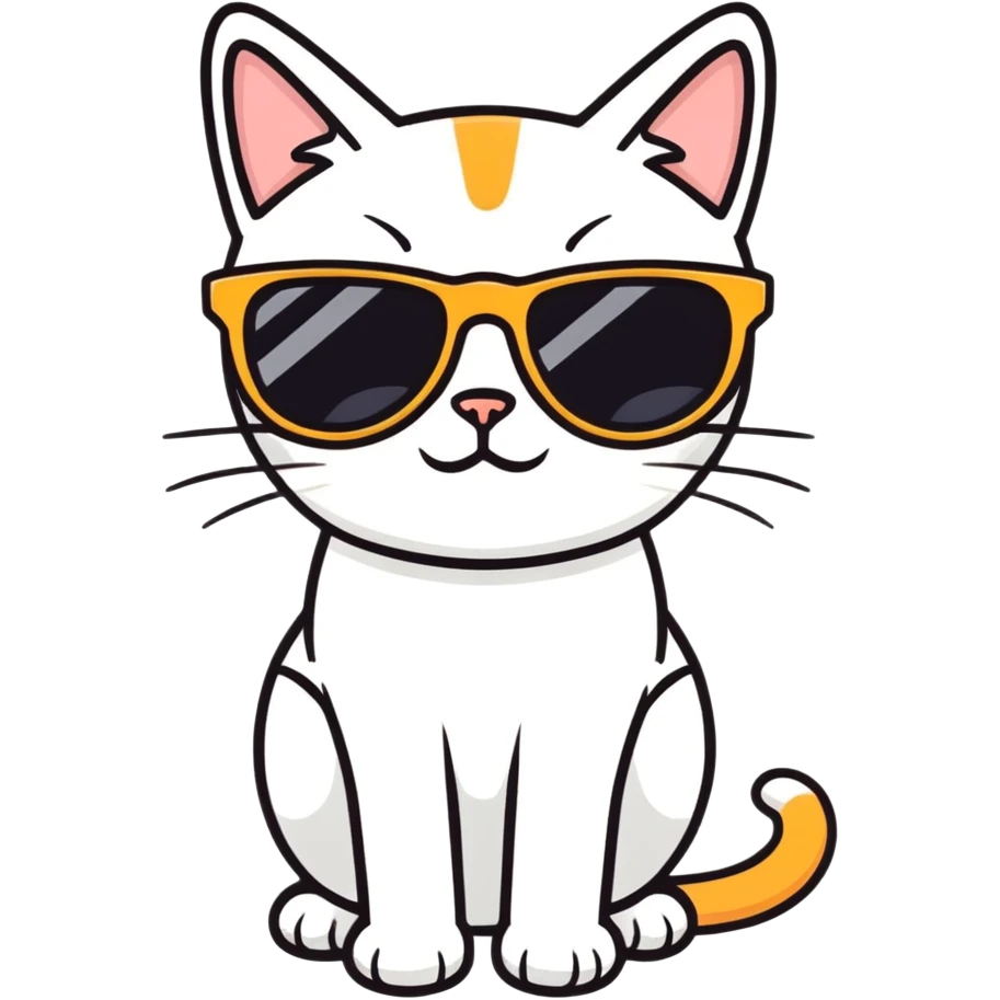 Cat with sunglasses emoji