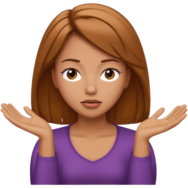 woman shrugging, eyes closed emoji