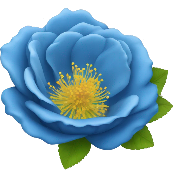 Rosa de color azul emoji