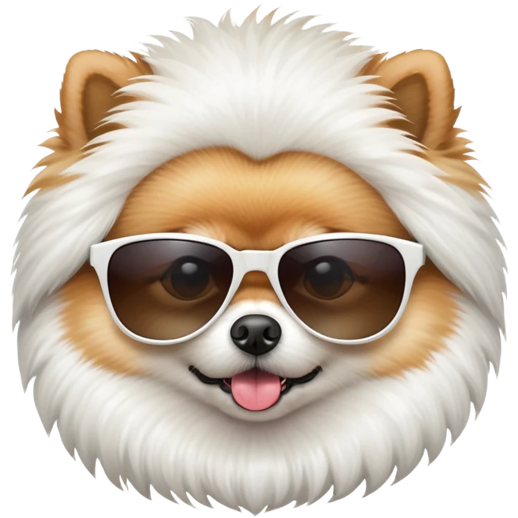 angry pomeranian in cool sunglasses emoji