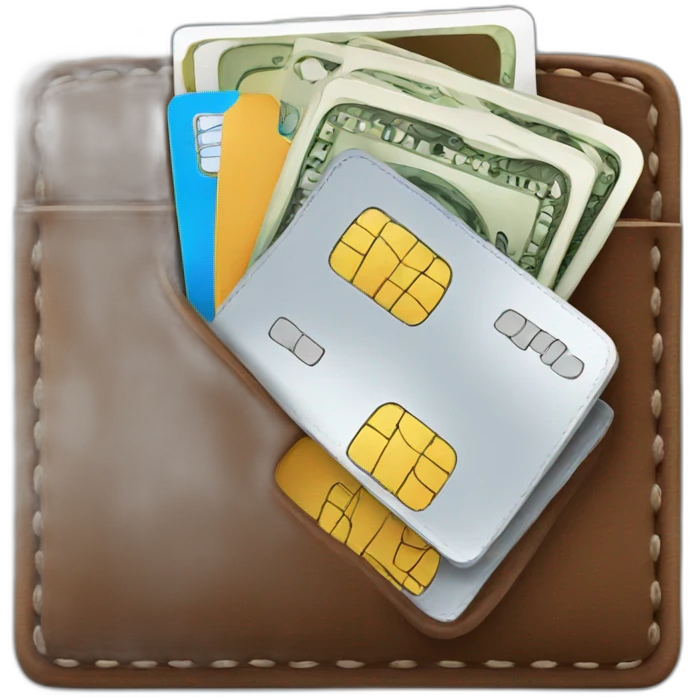 wallet holding credit cards emoji