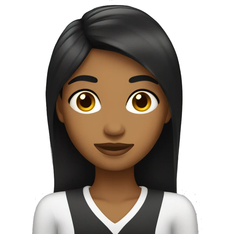 Chica de cabello negro emoji