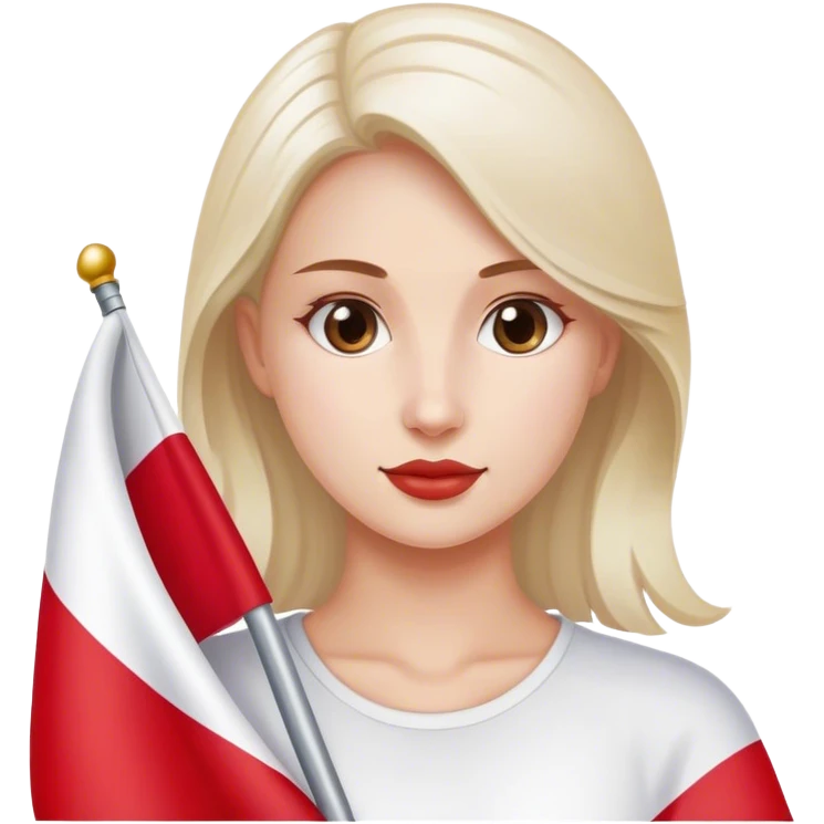 woman with poland flag emoji
