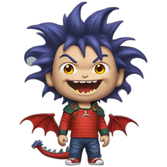 Chucky as a dragon emoji