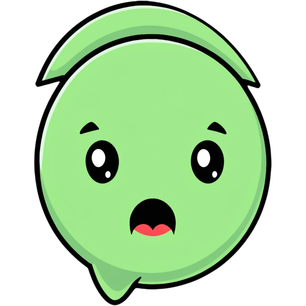 Funny shocked face emoji