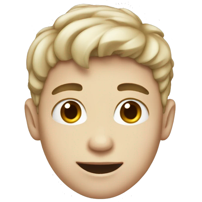  Boy white skin with gooels emoji