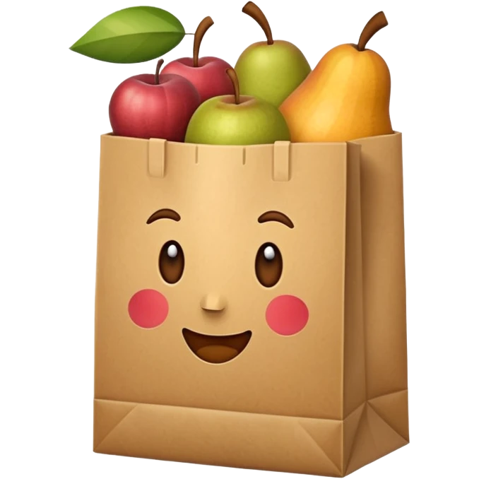 fruit in paper bag emoji
