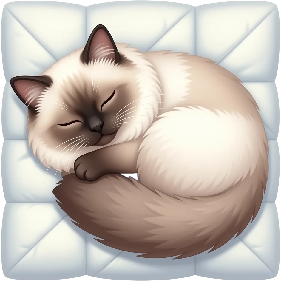 ragdoll cat sleeping emoji
