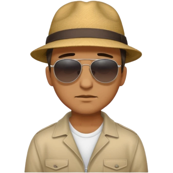 Man looking down at ground standing emoji