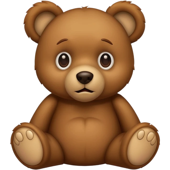 Scared teddy bear hiding emoji