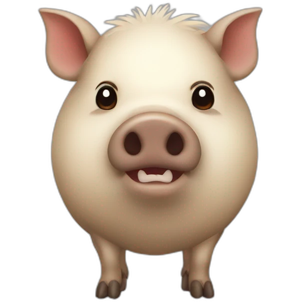 Fatty small round wild boar emoji