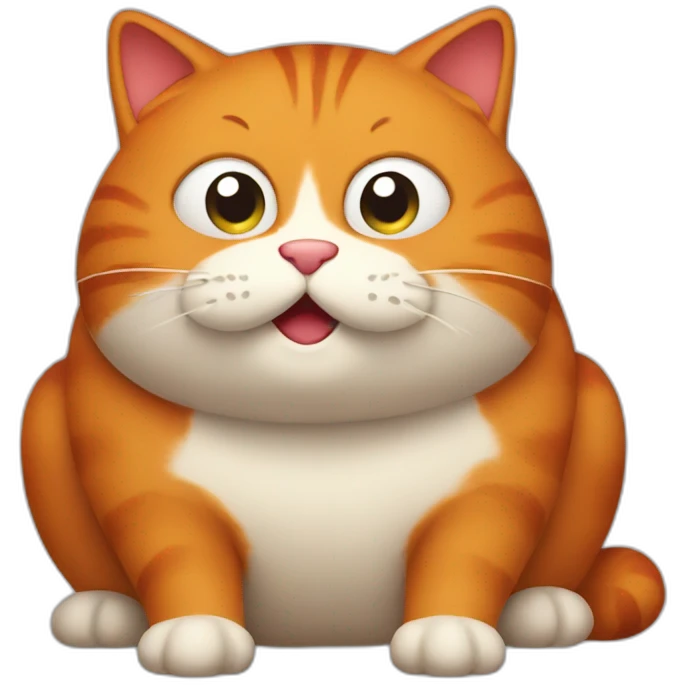Red fat cat pooping emoji