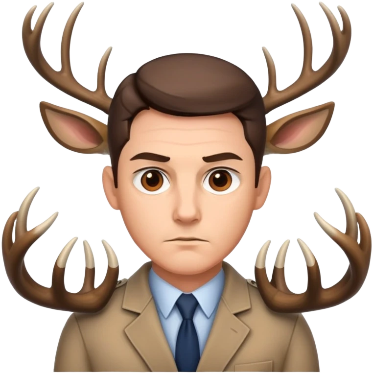 fbi agent with deer antlers  emoji