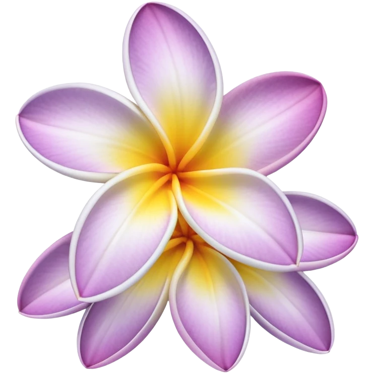 White and pale purple Plumeria  emoji