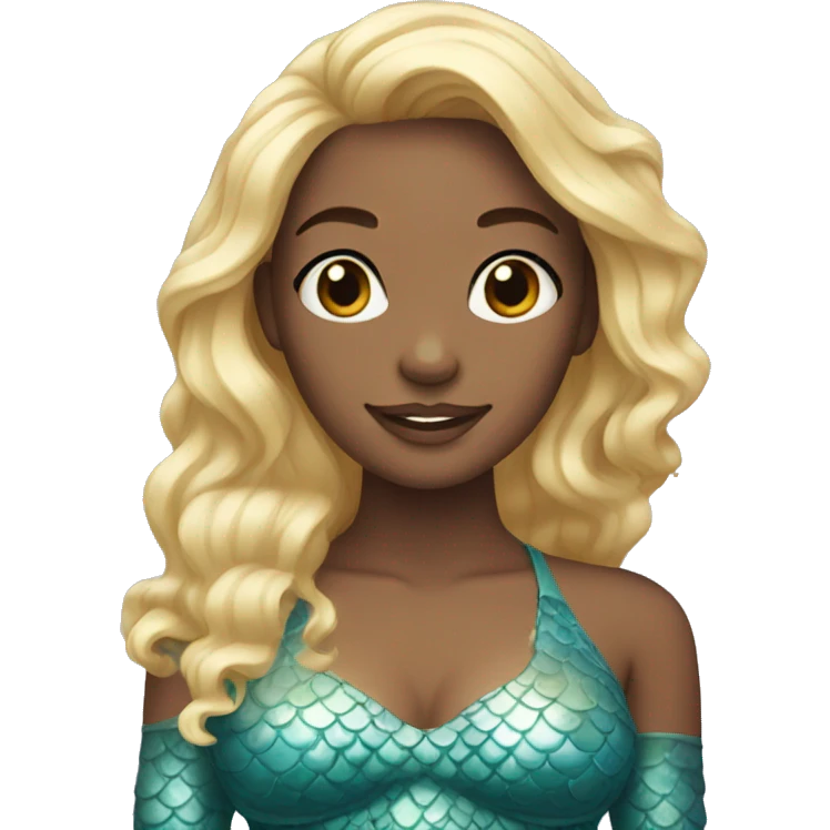 Mermaid with blonde highlights  emoji