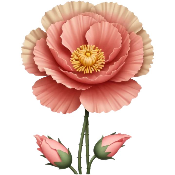 Carnation poppy beige light rose emoji