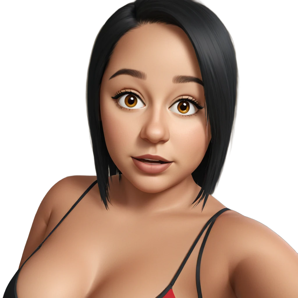 black-haired girl in underwear emoji