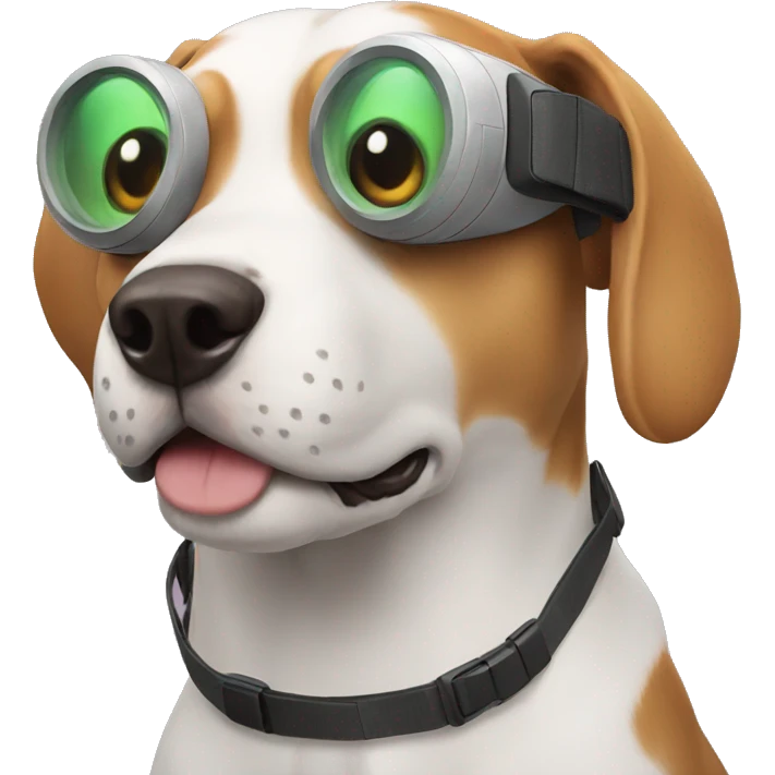 Dog with VR emoji