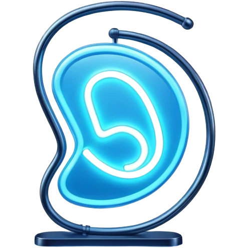 a blue neon sign emoji