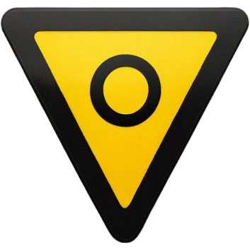 alert road sign tirangular shape, with yellow background and clear black color exclamation  mark ("!") at center emoji