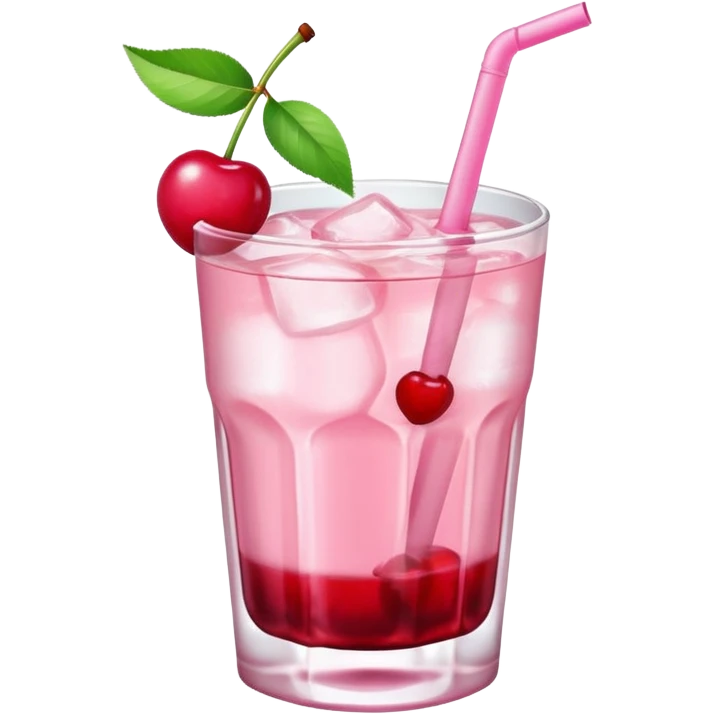 Pastel Pink Drink With Cherry emoji