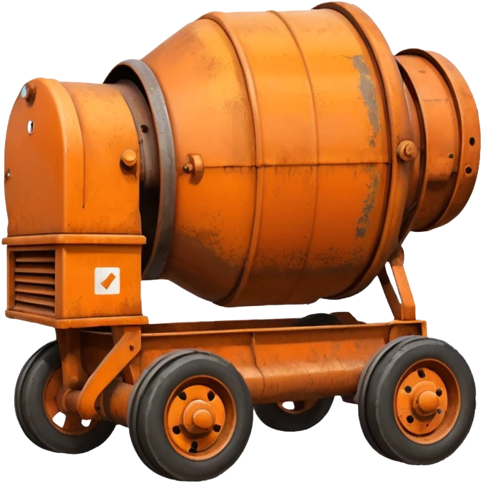 orange concrete mixer emoji