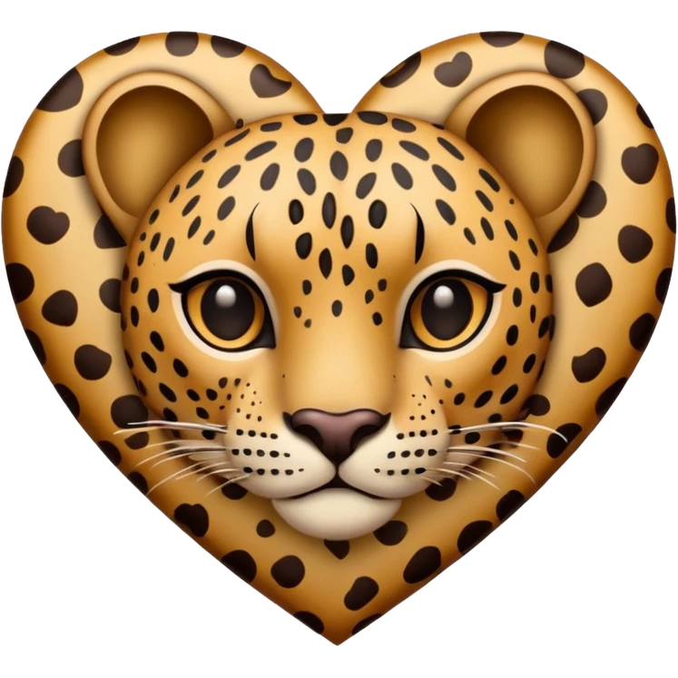A heart with a leopard design emoji