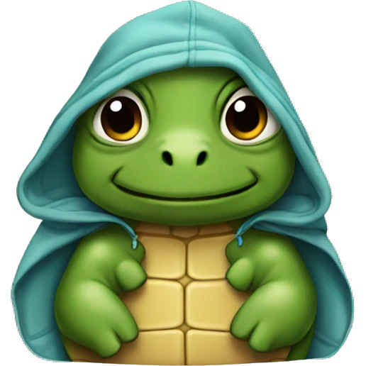 Turtle with a hoodie  emoji
