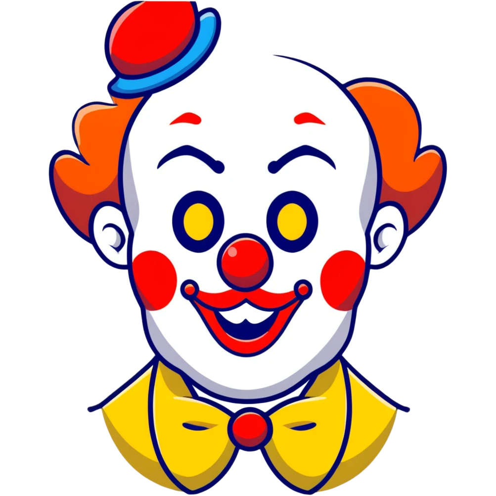 bright clown emoji