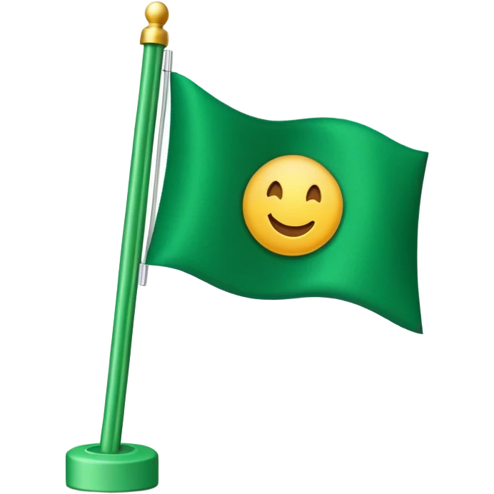 Green pole flag emoji