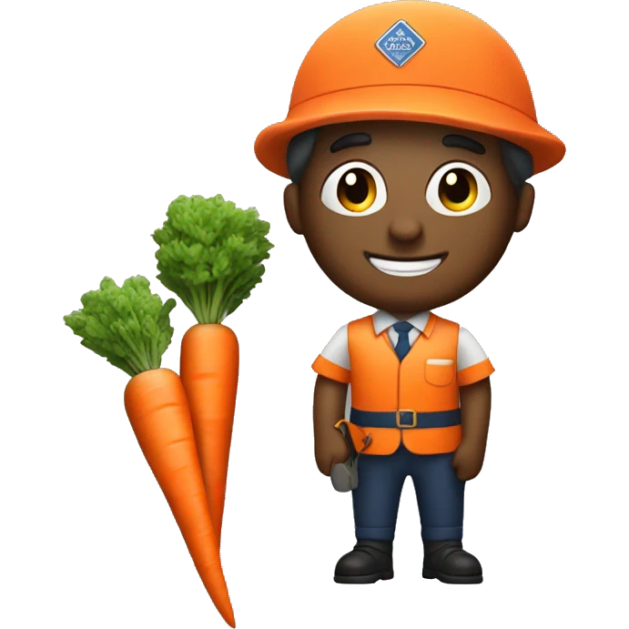 The postman with a carrot emoji