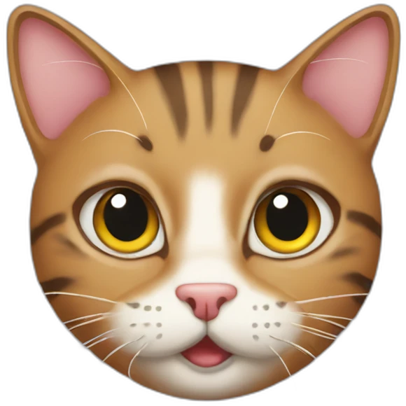 Tabby cat cartoon bomb emoji