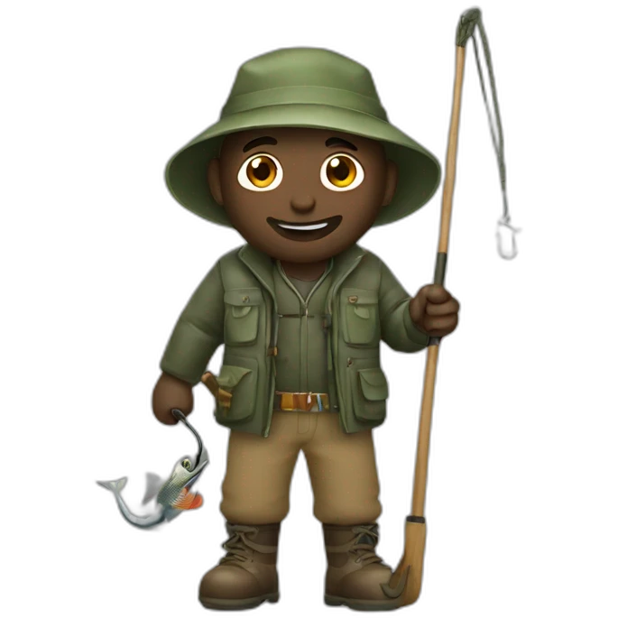 Fisherman with hook  emoji