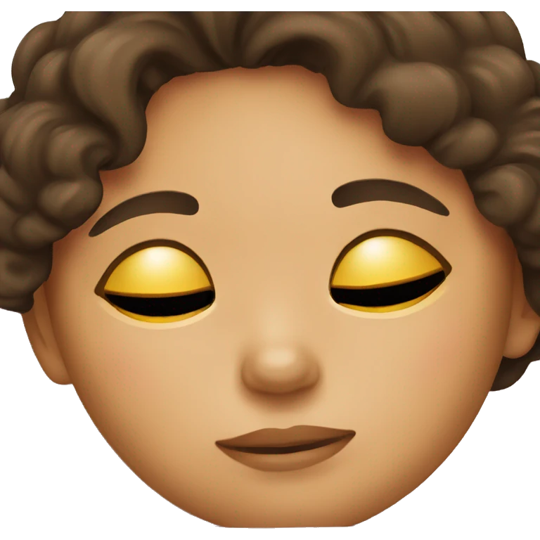 Brunette girl sleeping emoji