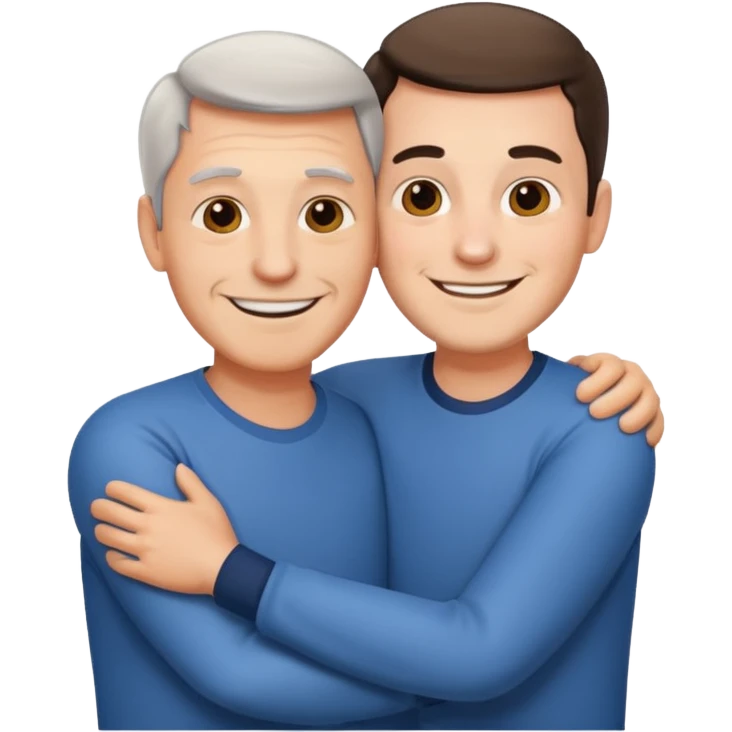 father-in-law and son-in-law hugging emoji