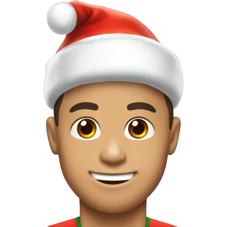 cristiano ronaldo with santa hat emoji