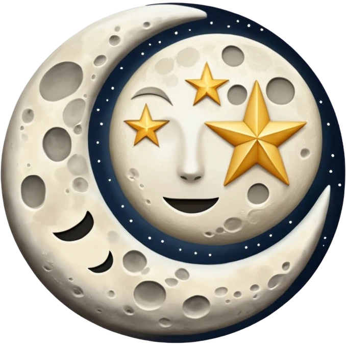 Symbole sobre lune avec une étoile algerie emoji