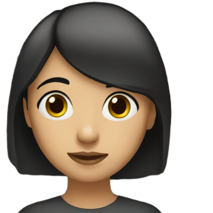 girl with black straigh hair emoji