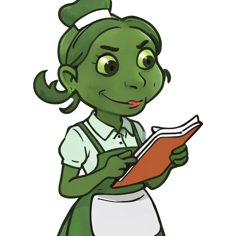 Old waitress in a cemetery  emoji