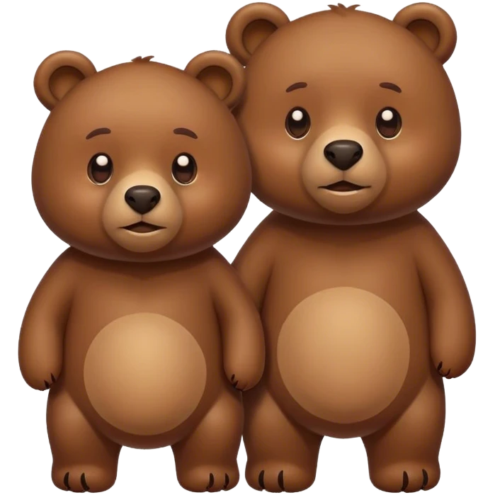 Two bears emoji