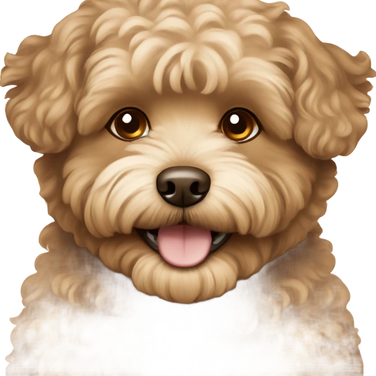 Brown maltipoo dog emoji