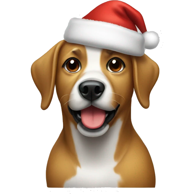 Dog with a Santa hat  emoji