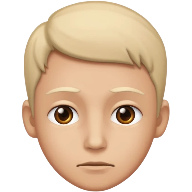 Um rosto olhando pro lado em forma de irônia emoji