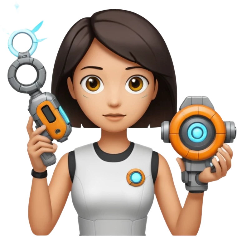 Chell portal gun glados too emoji